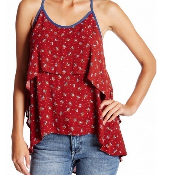 Harlowe and Graham Ruffle Tier Top Size Medium - Picture 1 of 10